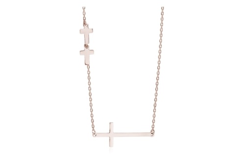 Srebrny pozłacany naszyjnik pr.925 krzyże srebrny-pozlacany-naszyjnik-pr-925-krzyze