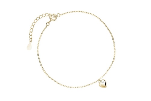 Srebrna bransoletka pr.925 - serduszko z białą cyrkonią srebrna-bransoletka-pr-925-serduszko-z-biala-cyrkonia