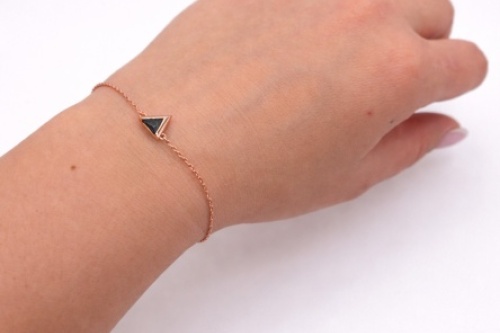 Bransoletka 925 Rose Gold Trójkąt fkdjfhf_dkdjdjd